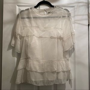 ALL SAINTS white blouse with built in cami